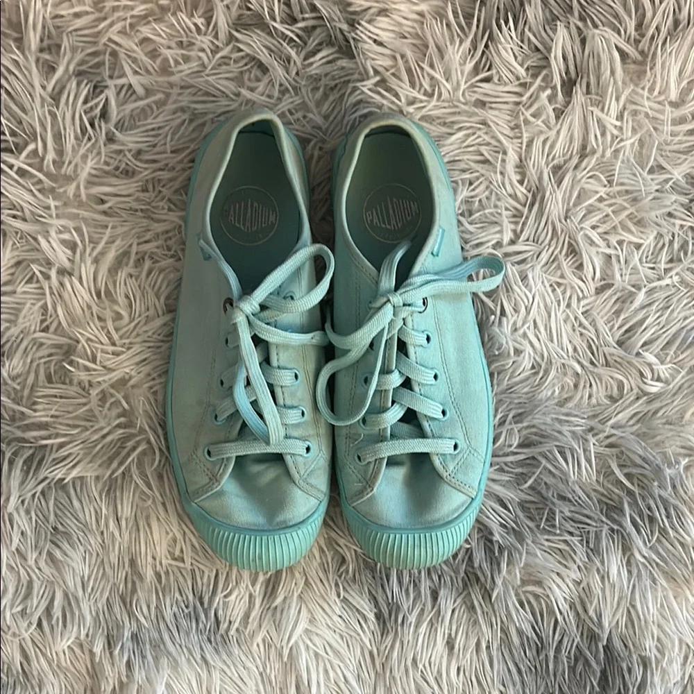 Palladium Blue Sneakers Lightweight Canvas Casual - Picture 2 of 8